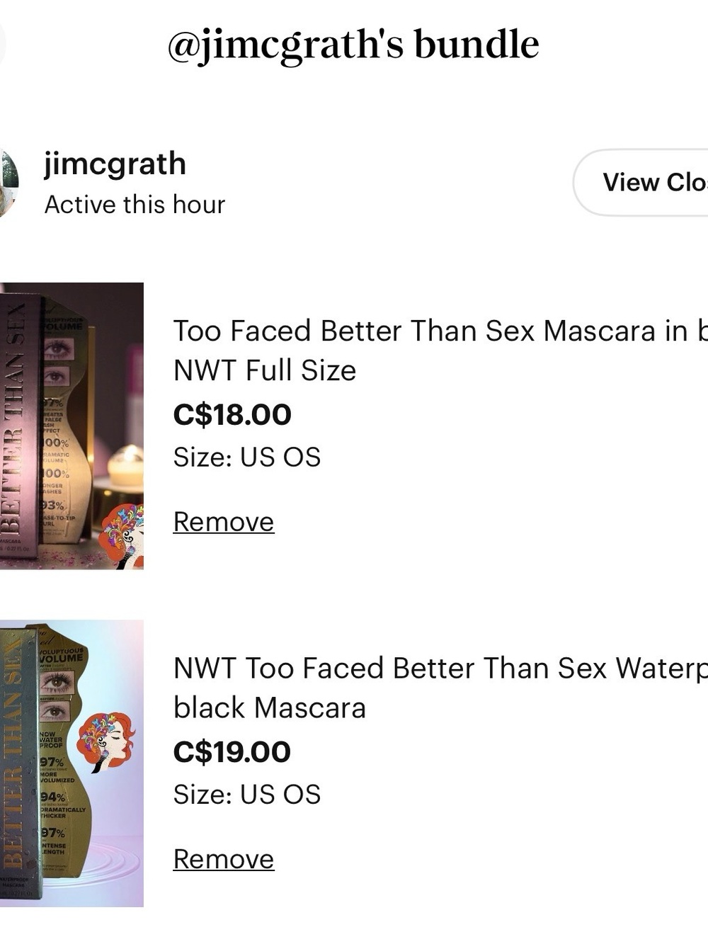 Too Faced Better Than Sex Mascara combo - Black